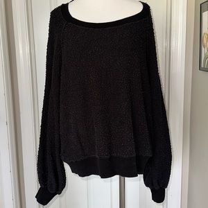 Free People Found My Friend Pullover in Black